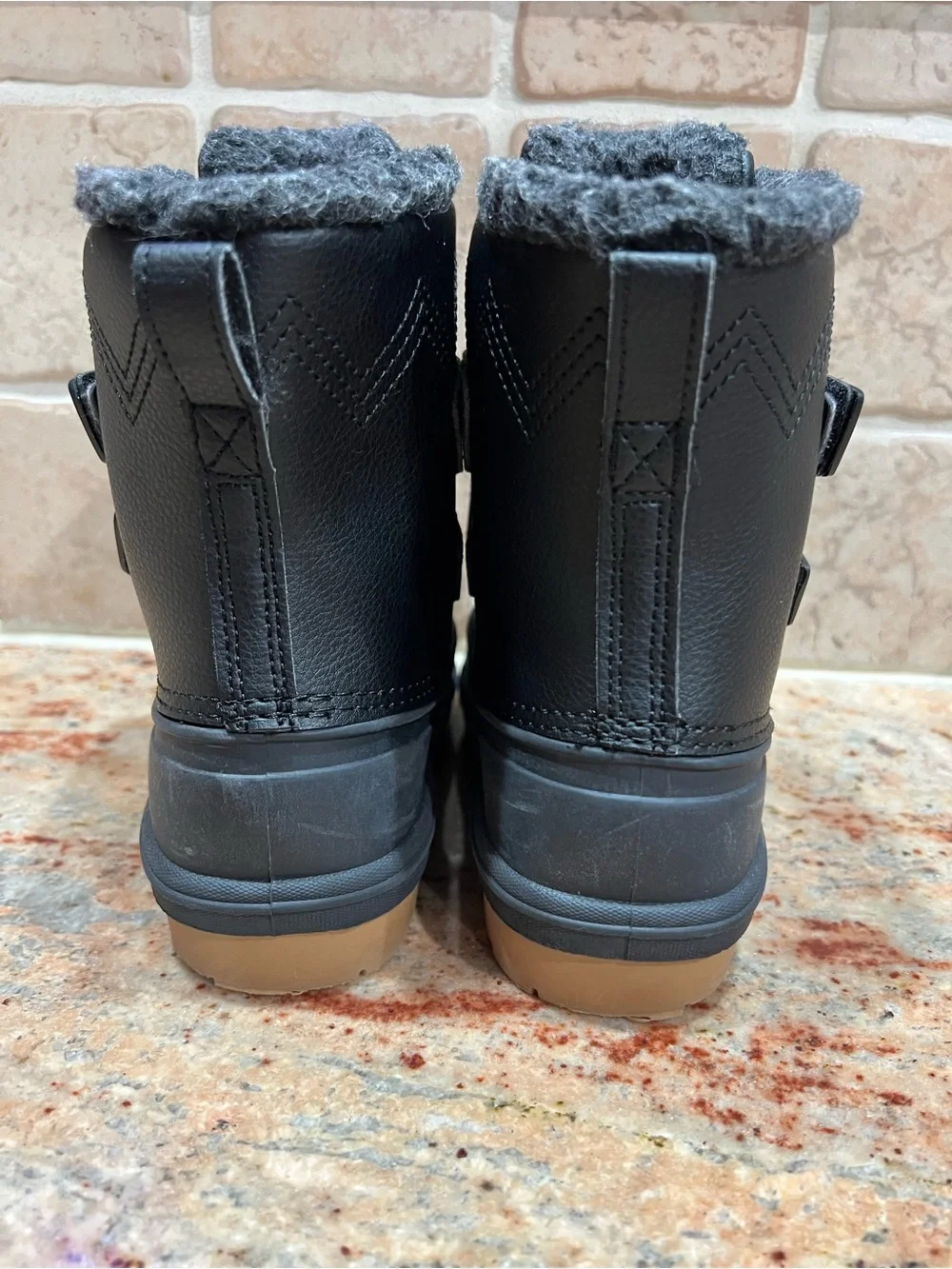 Cat & Jack Black Kids' Insulated Snow Boots